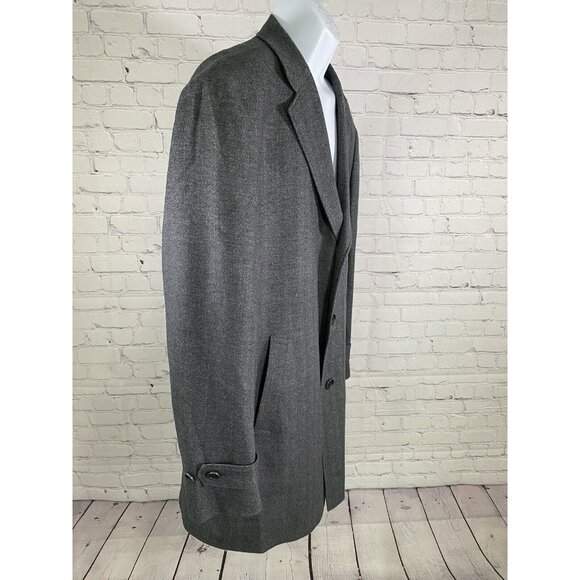 Paul Betenly Lanificio Filarte 100% Wool Gray Herringbone Jacket Coat 46R - Picture 10 of 11